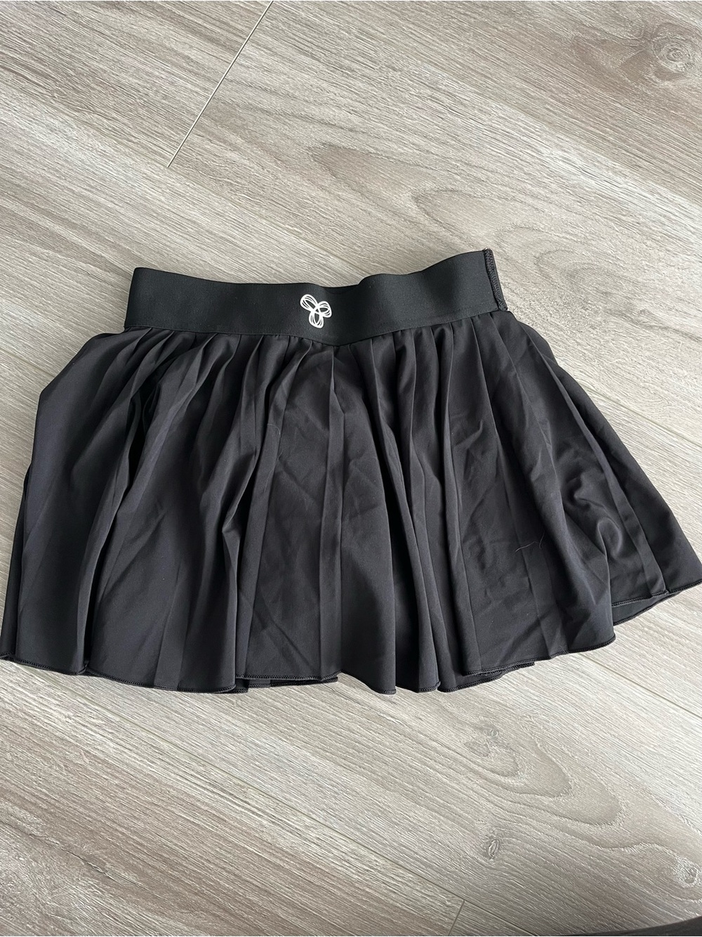 TNA Black Pleated Mini Skirt with Elastic Waistband